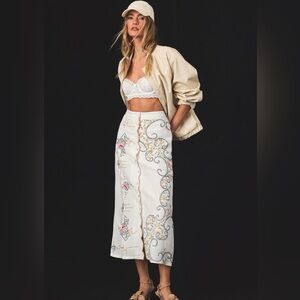 Anthropologie patterned skirt